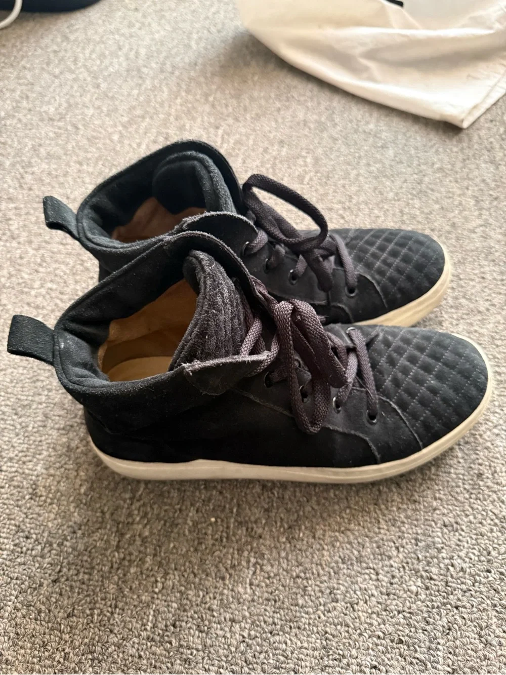 Naturalizer Black Quilted High-Top Sneakers